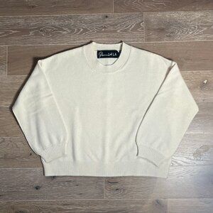 ParrishLA Wool/Cashmere Boxy Cropped Sweater, Small